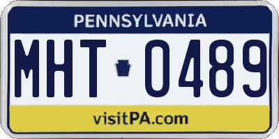 PA license plate MHT0489