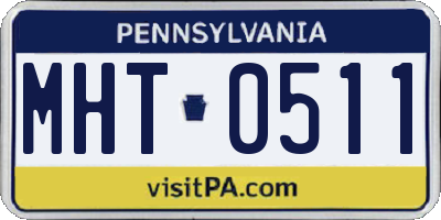 PA license plate MHT0511