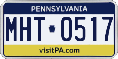 PA license plate MHT0517