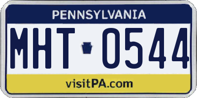 PA license plate MHT0544