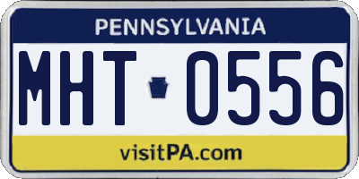 PA license plate MHT0556