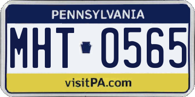 PA license plate MHT0565
