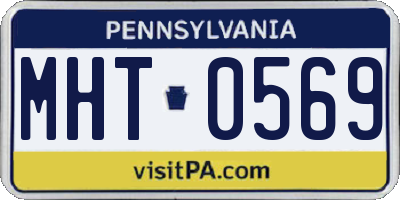 PA license plate MHT0569
