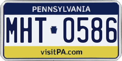 PA license plate MHT0586
