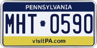 PA license plate MHT0590