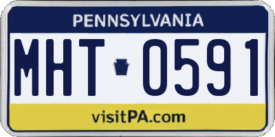 PA license plate MHT0591