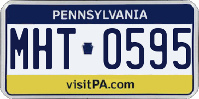 PA license plate MHT0595