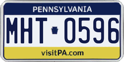 PA license plate MHT0596