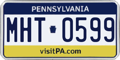 PA license plate MHT0599
