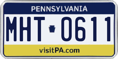 PA license plate MHT0611