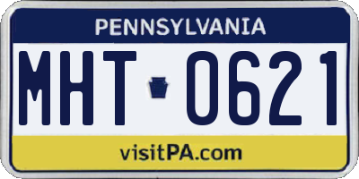 PA license plate MHT0621