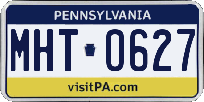 PA license plate MHT0627