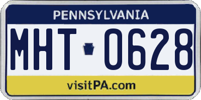 PA license plate MHT0628