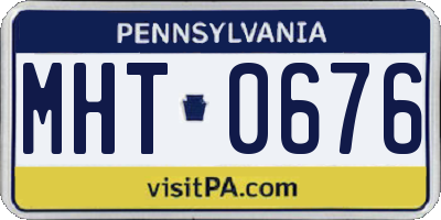 PA license plate MHT0676