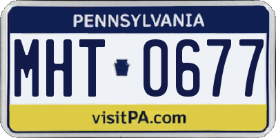 PA license plate MHT0677