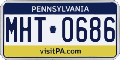 PA license plate MHT0686