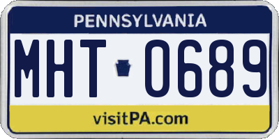 PA license plate MHT0689
