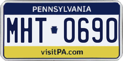 PA license plate MHT0690
