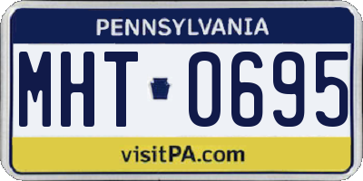 PA license plate MHT0695