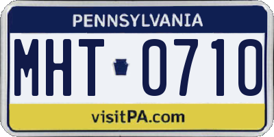 PA license plate MHT0710