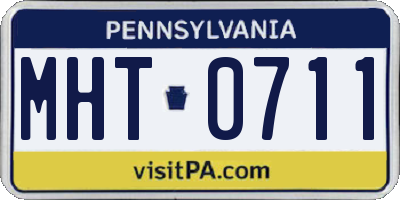 PA license plate MHT0711