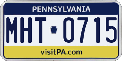 PA license plate MHT0715