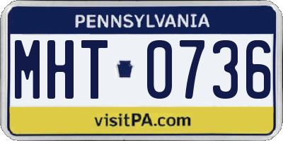 PA license plate MHT0736