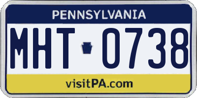 PA license plate MHT0738