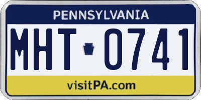 PA license plate MHT0741