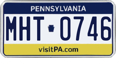 PA license plate MHT0746