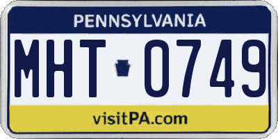 PA license plate MHT0749