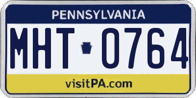 PA license plate MHT0764
