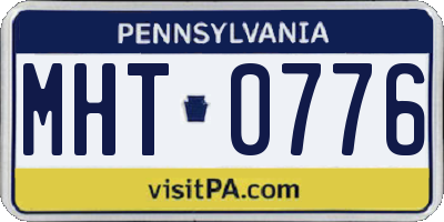 PA license plate MHT0776