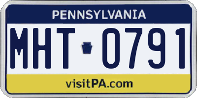 PA license plate MHT0791