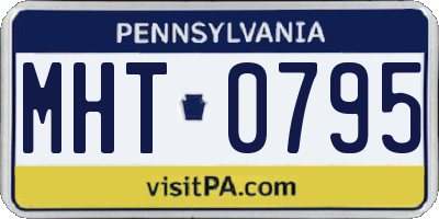 PA license plate MHT0795