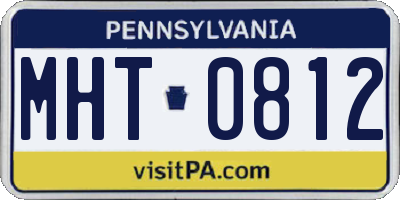 PA license plate MHT0812