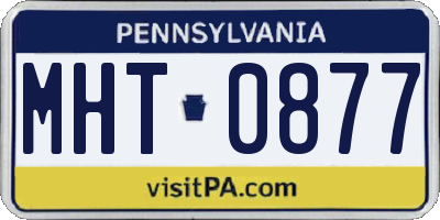 PA license plate MHT0877