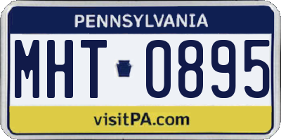 PA license plate MHT0895