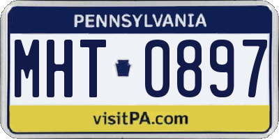 PA license plate MHT0897