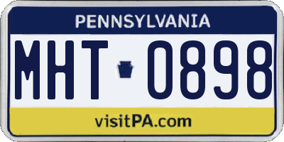 PA license plate MHT0898