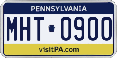PA license plate MHT0900