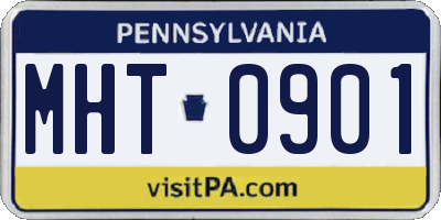 PA license plate MHT0901
