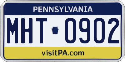 PA license plate MHT0902