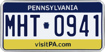 PA license plate MHT0941