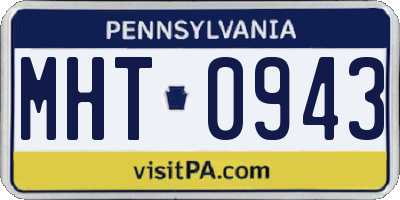 PA license plate MHT0943