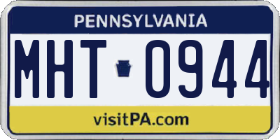 PA license plate MHT0944