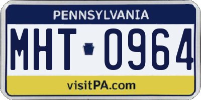 PA license plate MHT0964