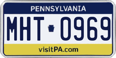 PA license plate MHT0969