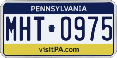 PA license plate MHT0975