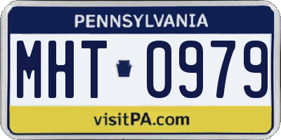 PA license plate MHT0979